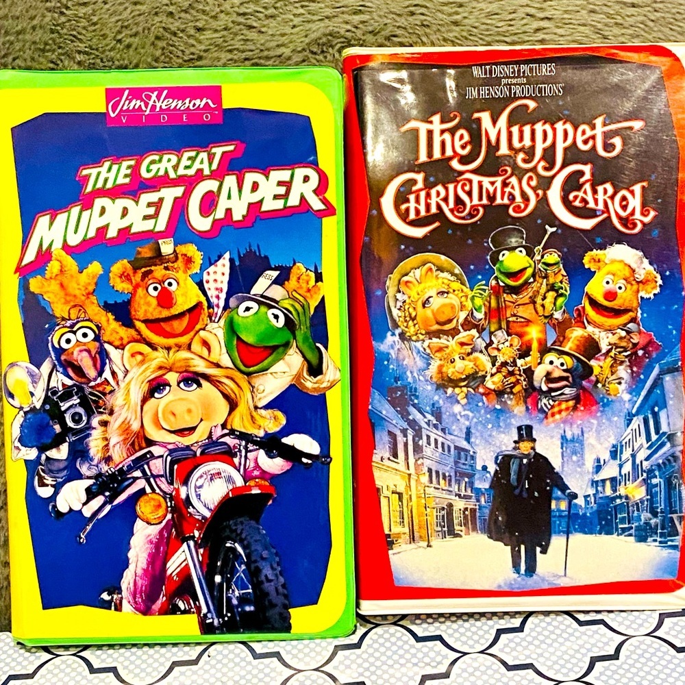 THE GREAT MUPPET CAPER  and THE MUPPET CHRISTMAS CAROL VHS